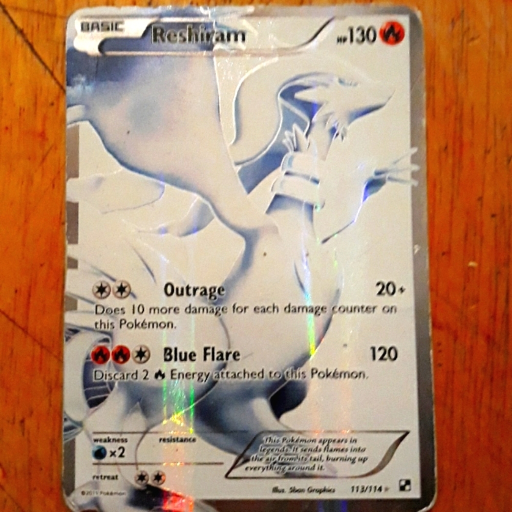 Reshiram pokemoncard.